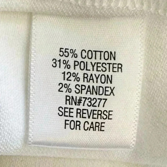 NWT CROFT & BARROW Women High Rise Stretch White Bermuda Shorts Plus Size 24W - Picture 5 of 6